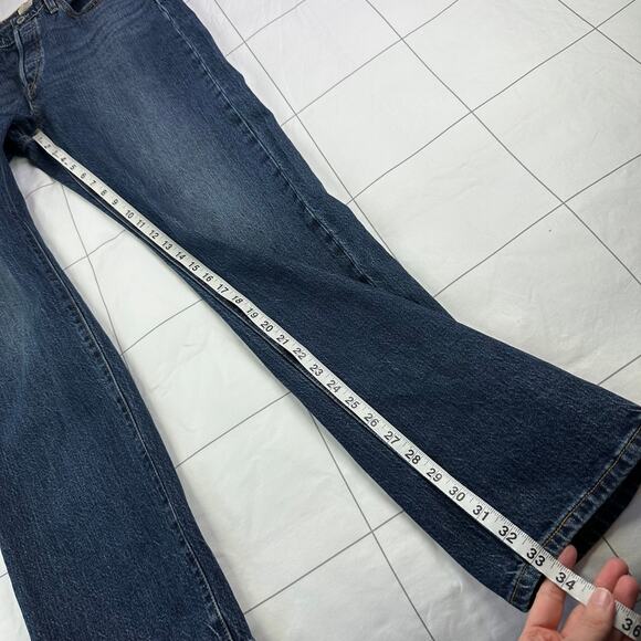 Levi's Premium Jeans Womens 29x34 Blue 501 Curve Dark Wash Button Fly Denim - Picture 14 of 16